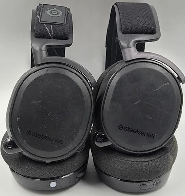 Lot of 2 SteelSeries Arctis 7 Black HS-00013 Wireless Gaming Headset For Parts - Image 1 of 4