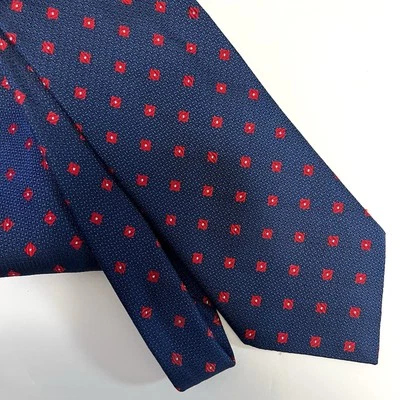 Richel Pure Silk Men’s Necktie Geometric Blue & Red Spain 61 X 3.75 - Image 1 of 4