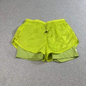 Nike Running Shorts Womens Small Neon Green 2-in-1 Liner Zip Pocket Gym Workout - Picture 1 of 9