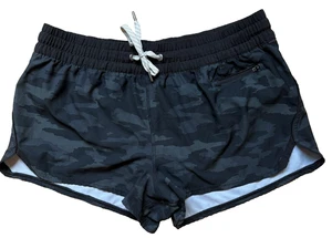 Vuori The Rise The Shine Shorts Large Runnings Shorts Black Camo zip pocket - Picture 1 of 6