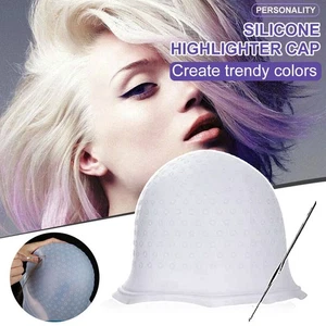 Magi Cap Reusable Hair Cap Coloring Highlighting Rubber Cap Streaking with Hook - Picture 1 of 22