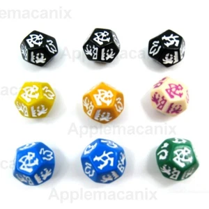 Dragon Dice Set of 9 Drake and Wyrm Dragons 12-Sided Die SFR TSR NEW - Picture 1 of 1