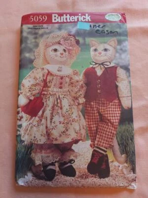 Butterick 5059  Decorative Cat Dolls Pattern designed by Shirley Stevenson - Image 1 of 2