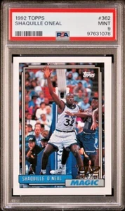 Shaquille O'Neal 1992-93 Topps #362 PSA 9 Shaq RC Magic Heat Lakers HOF - Bild 1 von 2