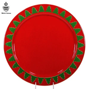 Waechtersbach TINY CHRISTMAS TREE 12.25" Service Plate Platter Red Green Germany - Picture 1 of 9
