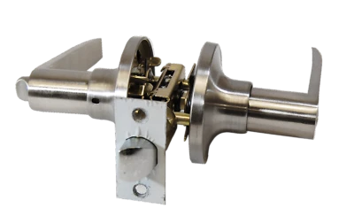 Fechadura de porta comercial de níquel acetinado entrada banheiro 3820BK - Imagem 1 de 2