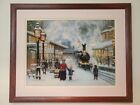 Embroidery Snow and Steam 1995 Dimensions Sunset 16" x 12" Victorian Train Town