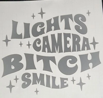 PENNYLANE BITS &AMP; BOBS Lights, Camera, Bitch, Smile Taylor Swift Computer/Car/Cup Vinyl Decal 5x5