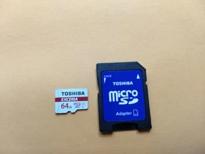 TOSHIBA EXCERIA 64GB U1 Micro SD card + Adapter + WARRANTY + FREE SHIPPING - Picture 1 of 6