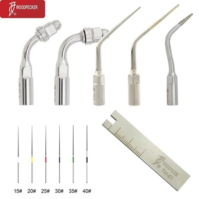 Woodpecker Dental Ultrasonic Piezo Scaler Endo Tips Root Canal EMS E1 E2 E3 P4D - Image 1 of 4