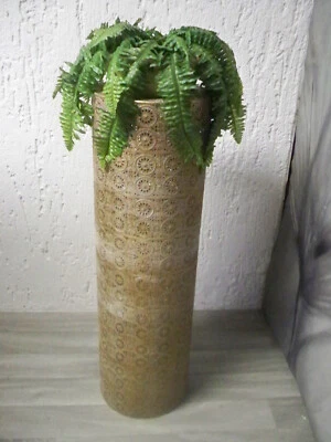 Blumensäule Windlicht Orientalisch Gold Antikfinisch Metall H : 82,5 cm UNIKAT X - Bild 1 von 4