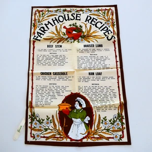 Recetas tradicionales inglesas de granja toalla de té cocina algodón NUEVO etiqueta Fenwick - Imagen 1 de 8