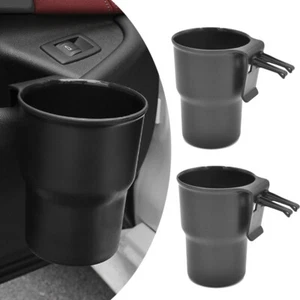 2pcs Car Cup Holder Expander Cup Holders Adapter For Coffee Water Bottle Black - Picture 1 of 12