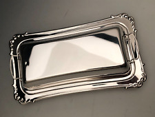 Vintage sterling silver Butter Serving Dish with lid and glass liner  7.75" x 4"