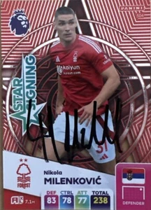 Nottingham Forest Nikola Milenkovic Hand Signed Adrenalyn 24/25 Shiny UpdateCard - Picture 1 of 1