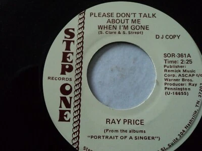 RAY PRICE - Please don't talk about me when i'm gone - US DJ press - 7" single - Image 1 of 2