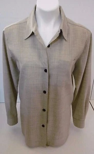 HARRIS WALLACE WOMEN'S BLOUSE BUTTON DOWN SZ: 6 BROWN LONG SLEEVE EXC. COND. B29 - Picture 1 of 11