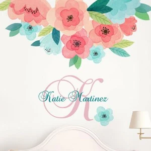 Kids Watercolor Flower Wall Sticker - Bild 1 von 17
