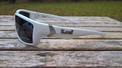 Locs Hardcore Sunglasses LOC91027WHT UV400 Davis I9 Biker White smoke lens A1 - Image 1 of 4