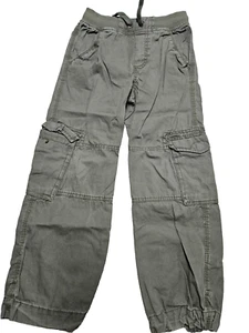 LOGG H&M Stretch Jogger Green Pants Elastic Waist size 7/8 - Picture 1 of 4
