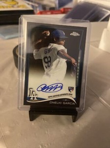 2014 Topps Chrome Onelki Garcia BLACK REFRACTOR AUTO AUTOGRAPH RC 55/100 DODGERS