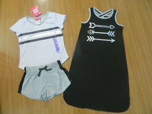 NEW ST EVE GIRL'S 3 PIECE CUTE & COMFY PAJAMA SET SHIRT, SHORTS, NIGHTG0WN XS-6 - Picture 1 of 5