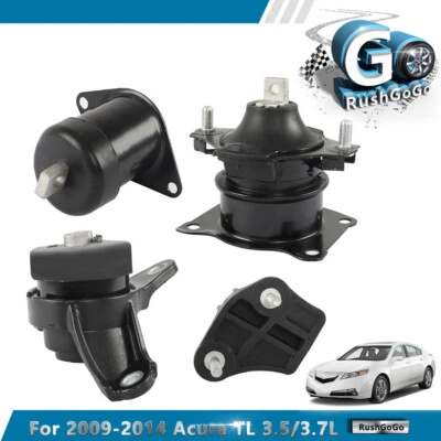 Fit For 2009-2014 Acura TL 3.5L 3.7L AUTO Engine Motor & Trans Mount Set 4pcs - Image 1 of 4