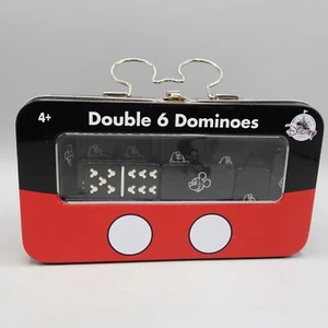 Disneyland Disney Exclusivo Estuche de Lata Mickey Mouse Doble Seis 6 Dominó Dominó - Imagen 1 de 6