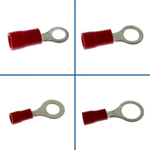 25x Ring cable lug partially insulated 0,5-1,5mm² Red Ring lug Copper tinned - Picture 1 of 8