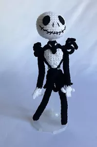 "Nuevo peluche hecho a mano de ganchillo Jack Skellington amigurumi 11""" - Imagen 1 de 7