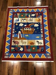 Cotton Fabric Panel - Noah’s Ark -  45"W x 35"L - free postage
