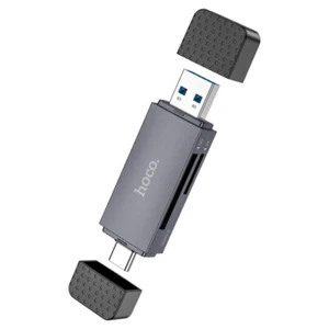 For Hoco HB45 Spirit 2-in-1 USB & Type-C 3.0 Card Reader - Black - Picture 1 of 7
