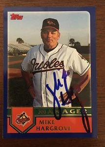 MIKE HARGROVE 2002 TOPPS AUTOGRAPHED SIGNED AUTO BASEBALL CARD 264 ORIOLES - Picture 1 of 1