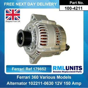 Alternator For Ferrari 102211-0630 179852 12V 150Amp - Picture 1 of 5
