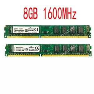 Kingston 16GB 2x 8GB 1600MHz PC3-12800 DDR3 KVR16N11/8 CL11 DIMM Memory SDRAM BT - Picture 1 of 8