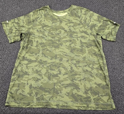 Camisa Old Navy Active Breathe On XL Camiseta Verde Camuflada Ropa Activa Foto 1 de 4