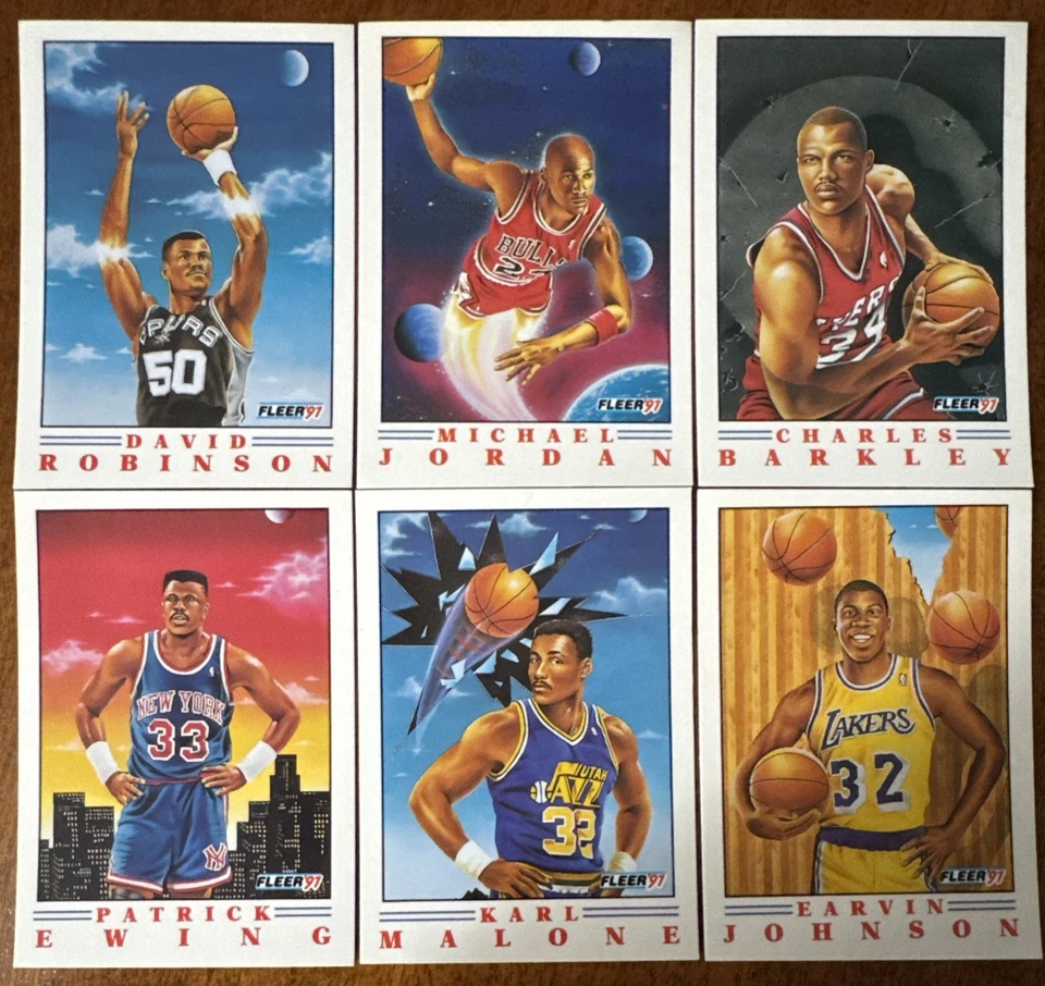 1991 Fleer NBA Basketball Complete Pro-Visions Insert Set Jordan Barkley & Magic - Image 1 of 1
