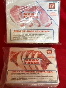 NEU Vintage STAY FRESH MEAT CONTAINER AUFBEWAHRUNG TUPPERWARE ~ As Seen on TV ~ - Bild 1 von 2