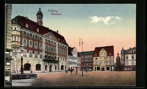 Coburg, Marktplatz mit Rathaus, Ansichtskarte  - Picture 1 of 2
