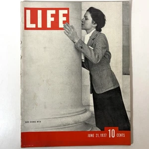 Life Magazine Vintage June 21 1937 Reno Divorce Myth Original 1930’s Ads Old - Imagen 1 de 9