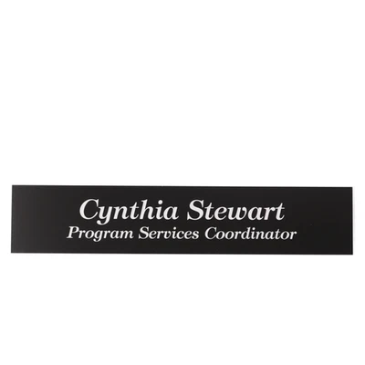 PLACA DE IDENTIFICACIÓN para escritorio de oficina o letrero de puerta / placa - personalizada por Lasercrafting Foto 1 de 4