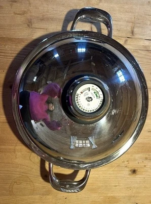 AMC Topf 3,0 L – Edelstahl – Visiotherm Deckel – hochwertiger Kochtopf – gebr. - Bild 1 von 3