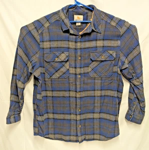 Field & Stream Flannel Button Shirt Long Sleeve Blue & Black Plaid Men’s XL - Picture 1 of 7