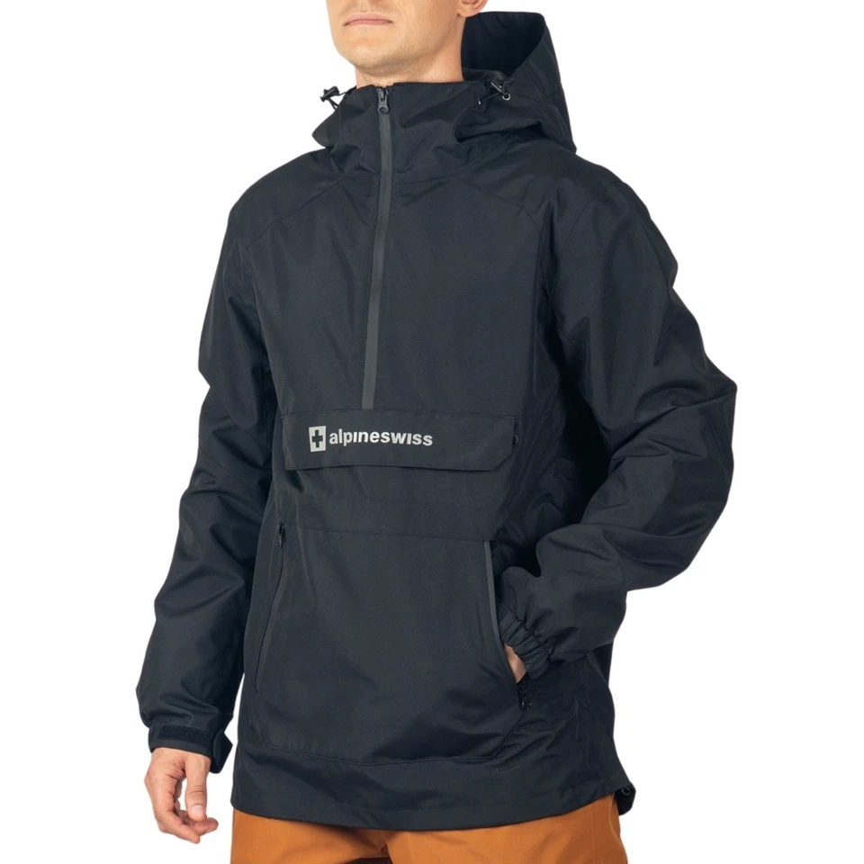 Alpine Swiss Men Anorak Snowboard Jacket Waterproof Windproof Winter Sport Shell - Image 1 of 4