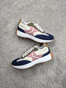 Steve Madden Womens 9 M Retro Shoes Suede Jogger Casual Sneakers Elektrik 90 NEW - Picture 1 of 14