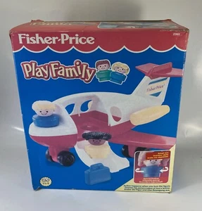 FISHER PRICE JET JETLINER vliegtuig avion 2365 VINTAGE play family in box mid - Foto 1 di 8