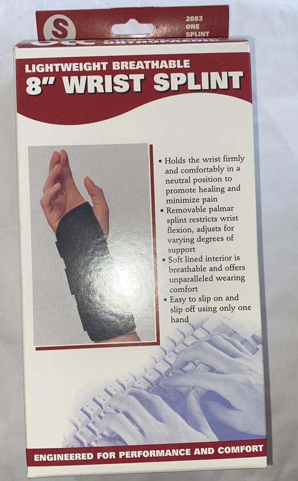 OTC Lightweight Breathable 8" Wrist Splint Latex Free 2083 Small For LEFT Side - Image 1 of 2