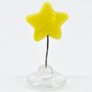 Figura Micro Mini Lámpara de Vidrio Miniatura Miniatura Hecha a Mano Estrella Amarilla - Imagen 1 de 5