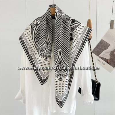 Шарф квадратный с принтом пейсли Sallys 14 Momme Twill шелк 35 дюймов - Изображение 1 из 4