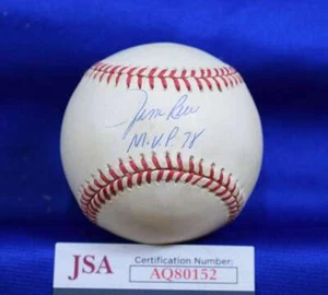 Jim Rice MVP 78 JSA Cert Signed American League OAL Autograph Baseball - Picture 1 of 2